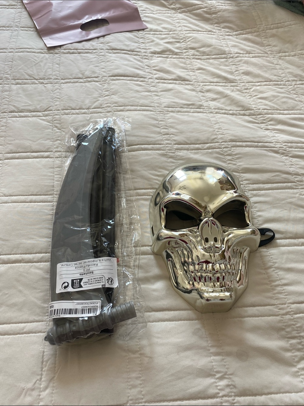 Silver Skull Face Mask - Women Accessories Face Mask Grim Reaper
